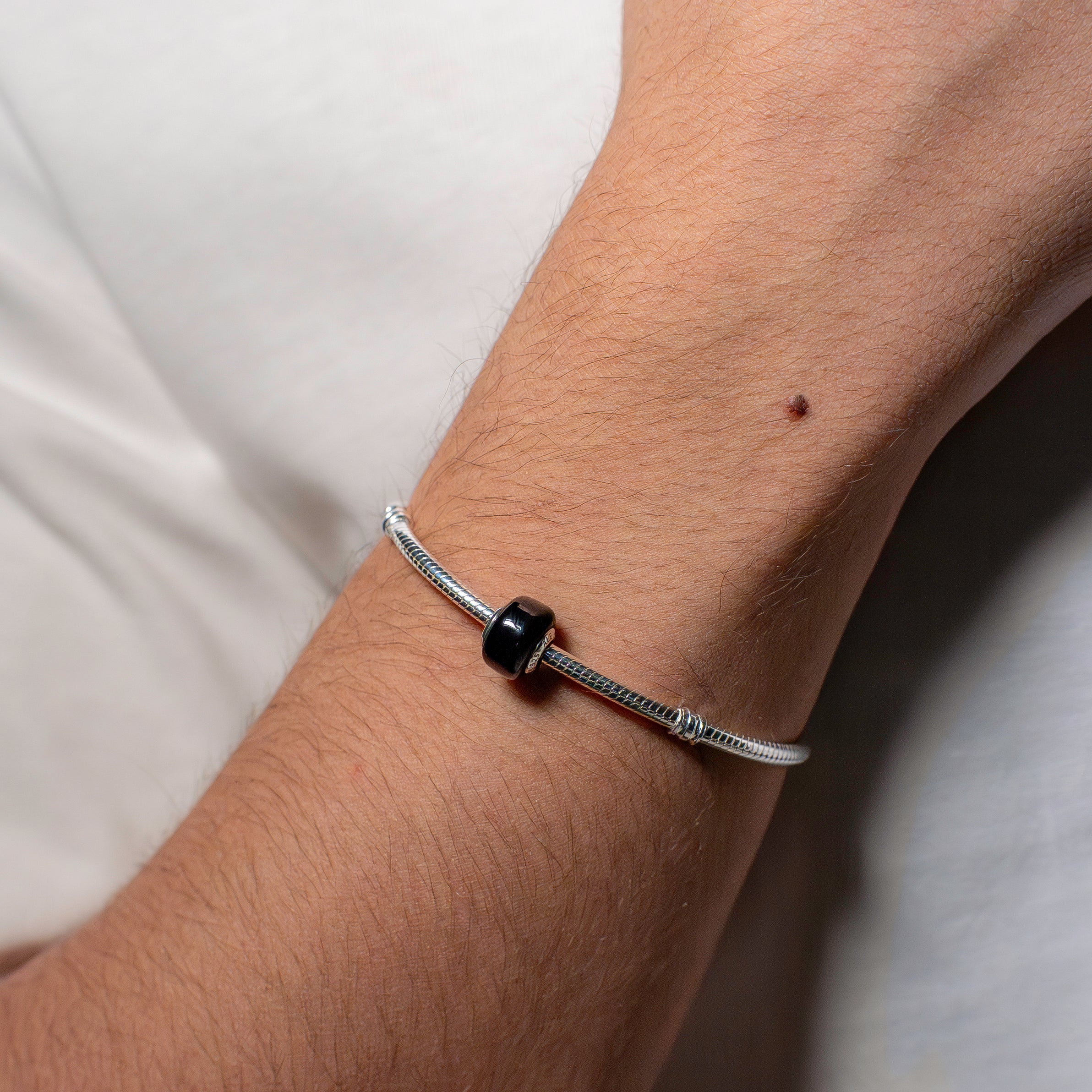 Black Mini Murano Glass Charm