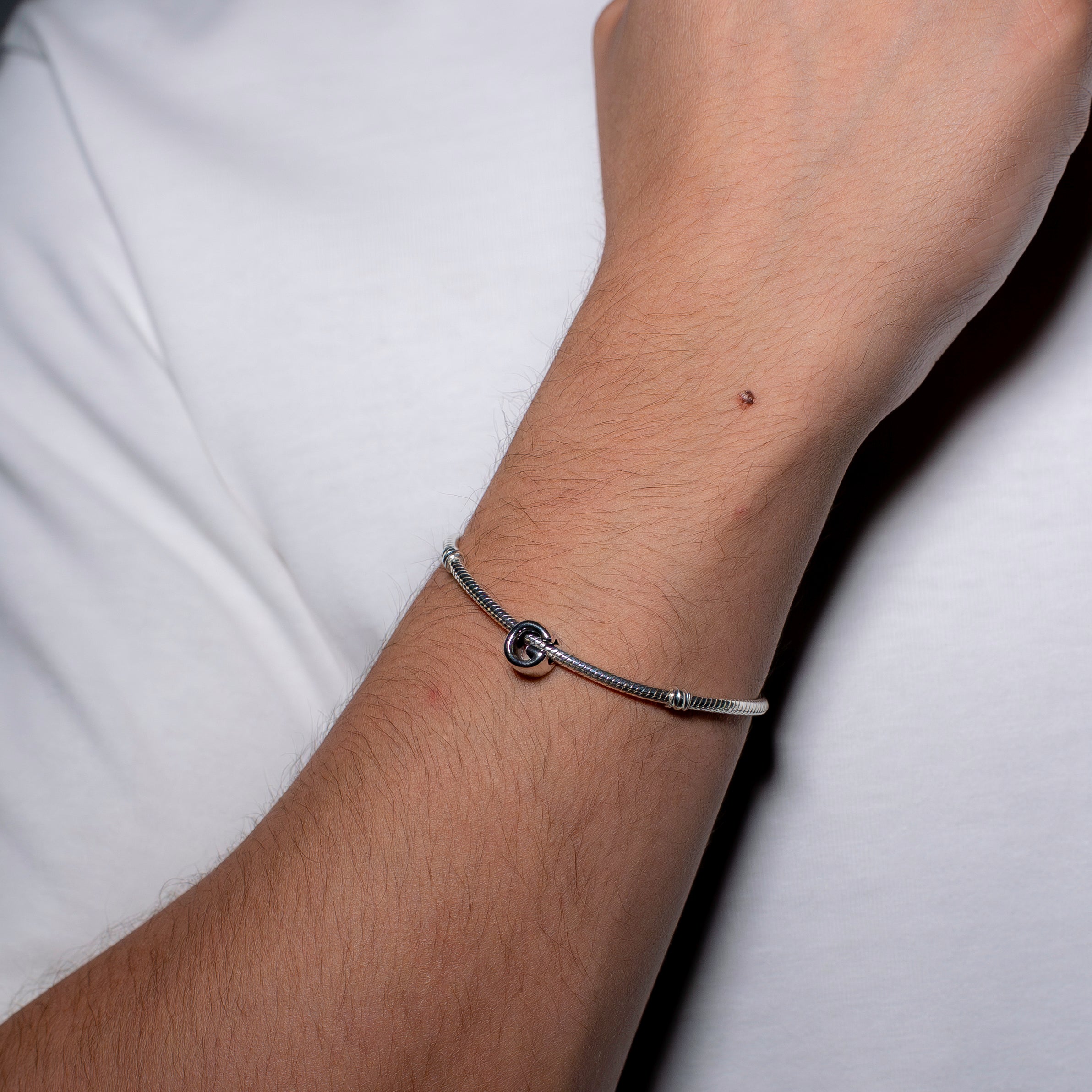 Letter G silver charm