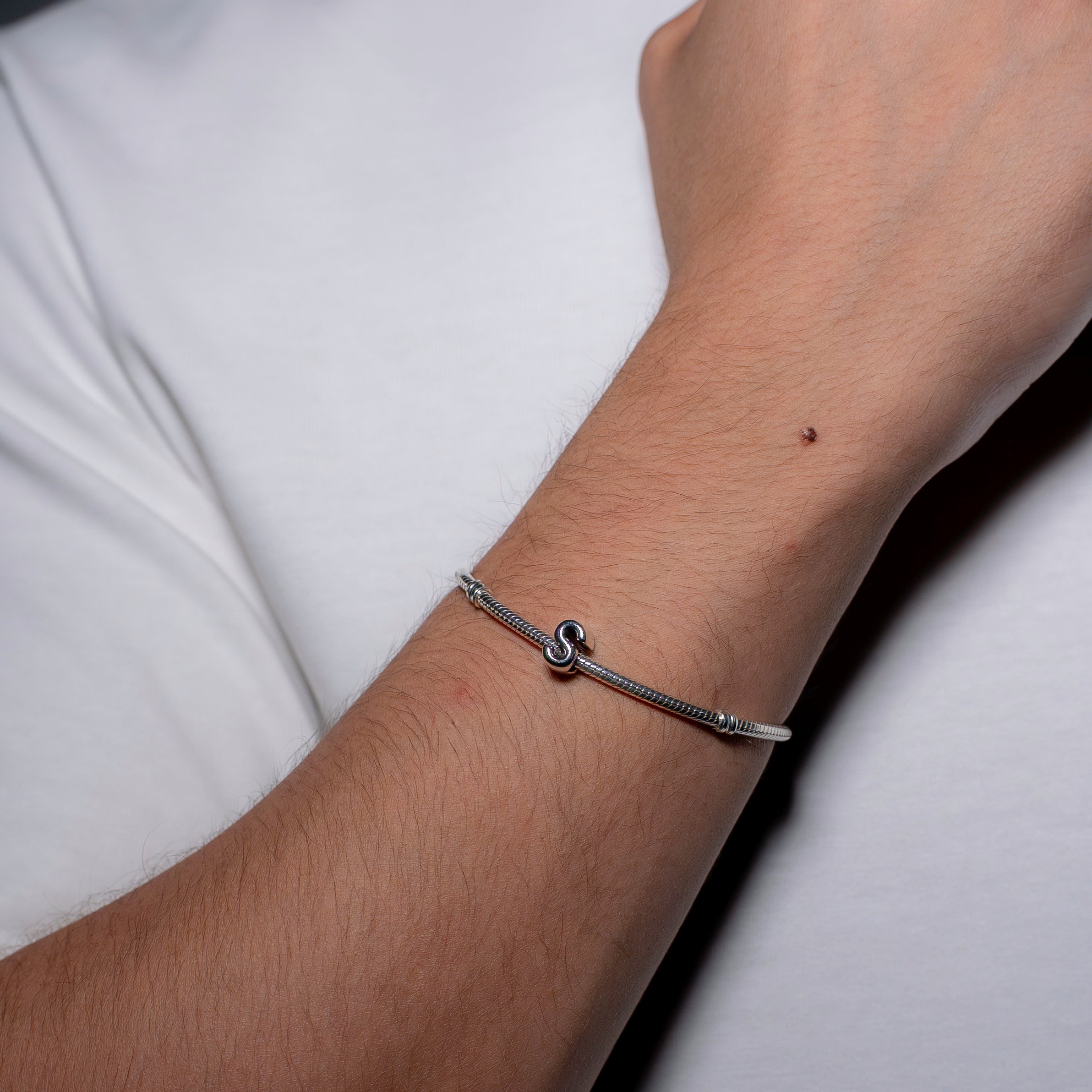 Letter S silver charm