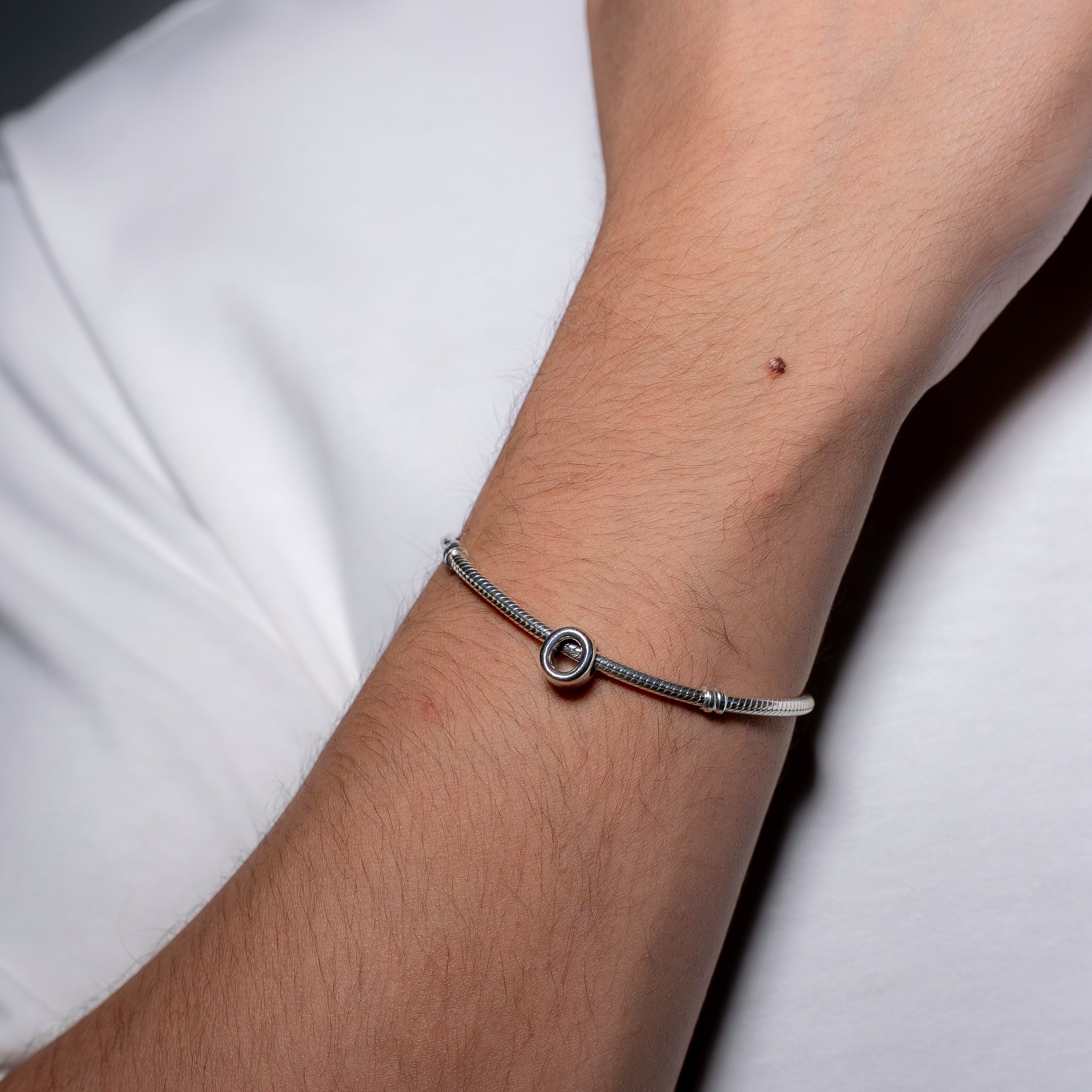 Letter O silver charm