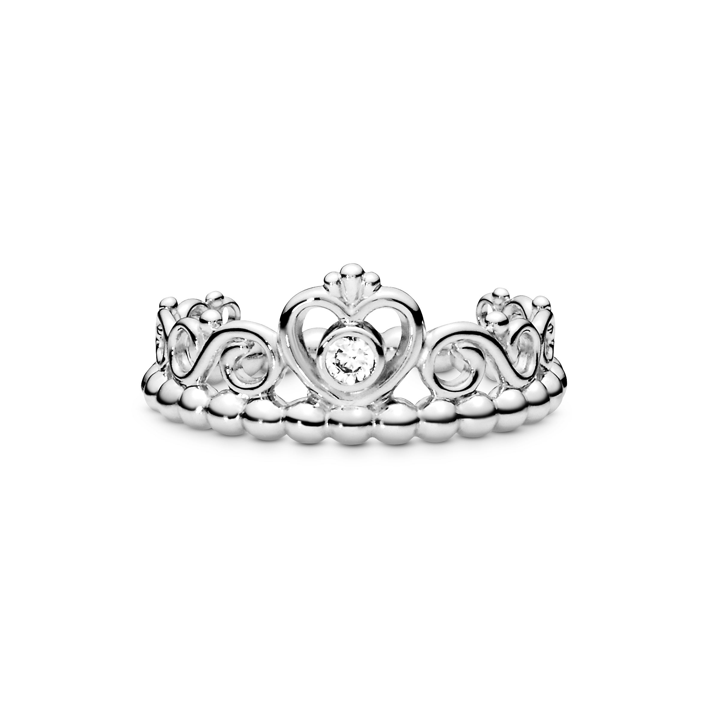 Silver ring with cubic zirconia