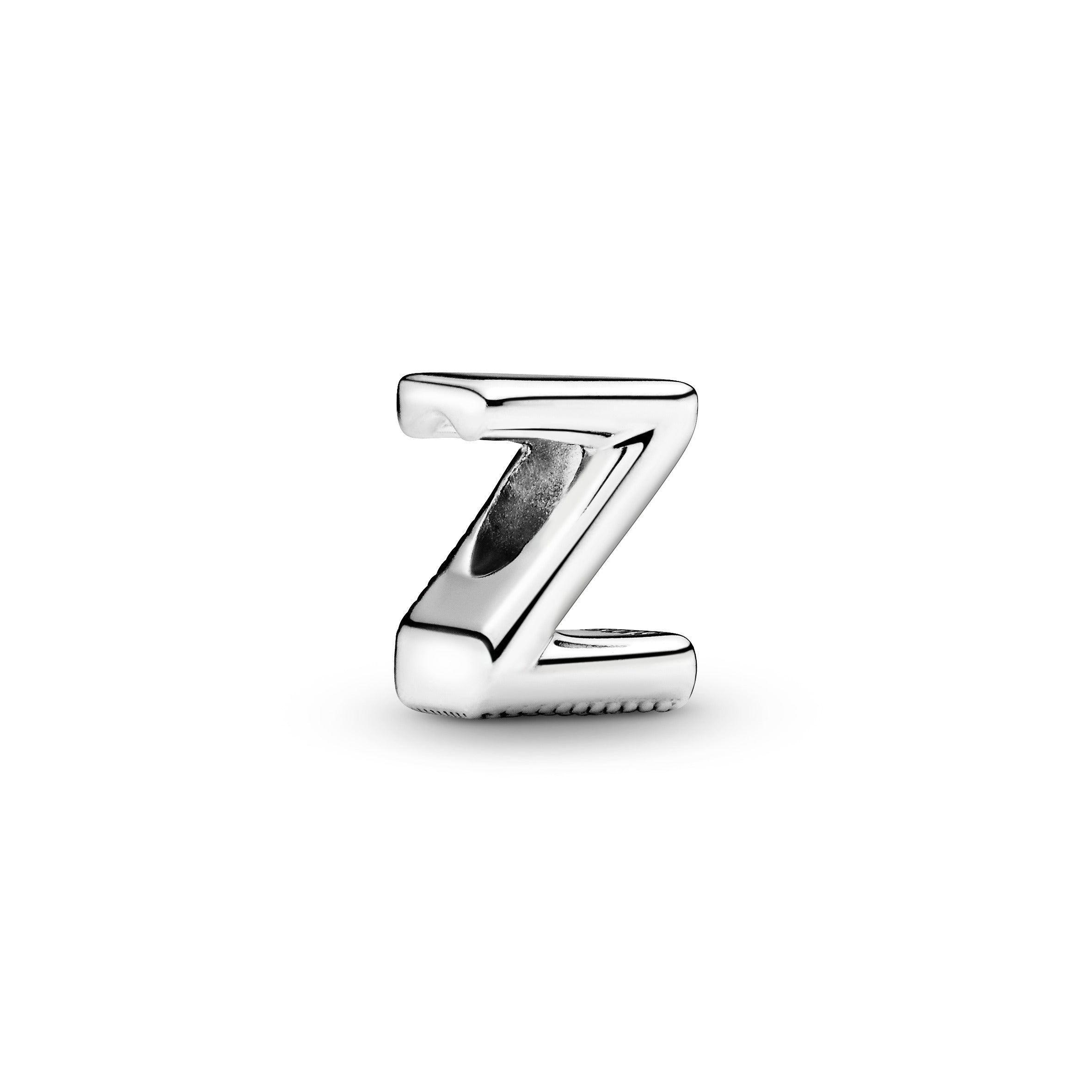Letter Z silver charm