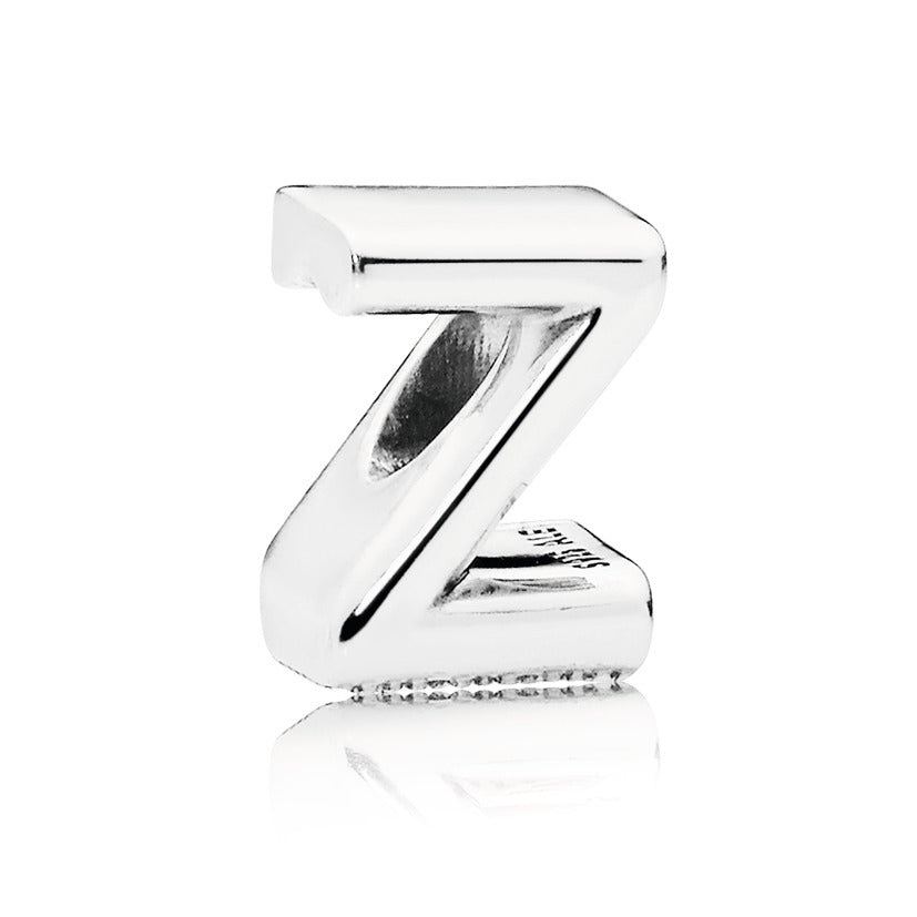 Letter Z silver charm