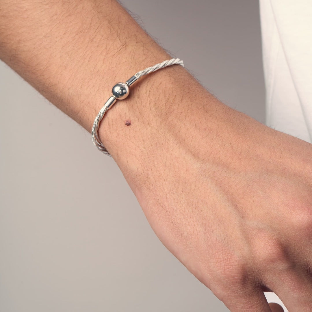 Round Pandora Clasp Twisted Snake Chain