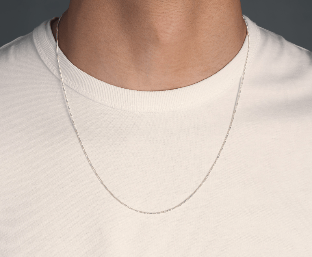 Sterling silver necklace with sliding clasp