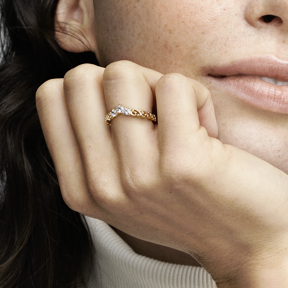 Regal Swirl Tiara Ring