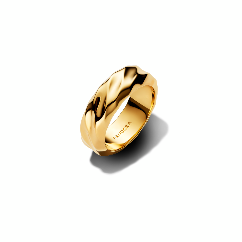 Rippled Wide Band Ring