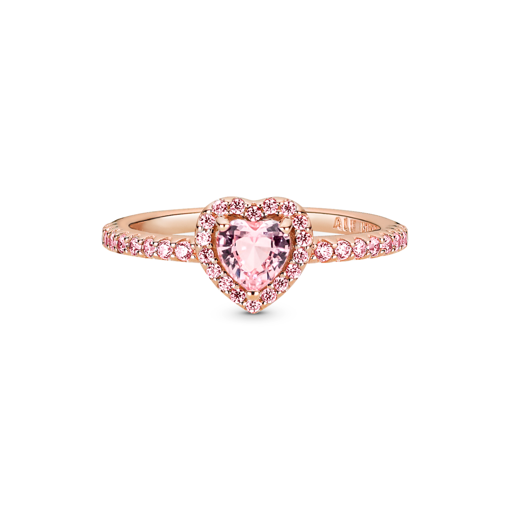 Sparkling Elevated Heart Ring