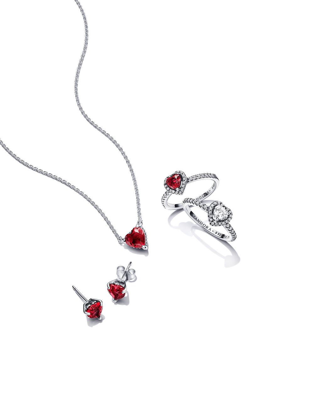 Elevated Red Heart Ring
