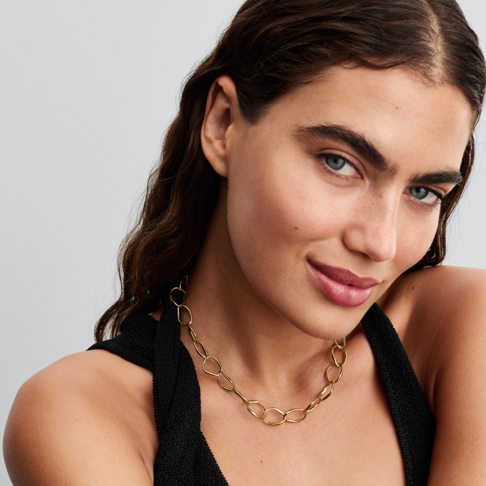 Organically Shaped Link Necklace