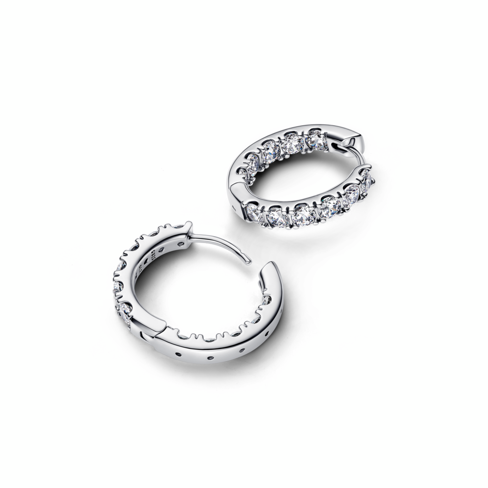 Sparkling Row Eternity Hoop Earrings
Sterling silver