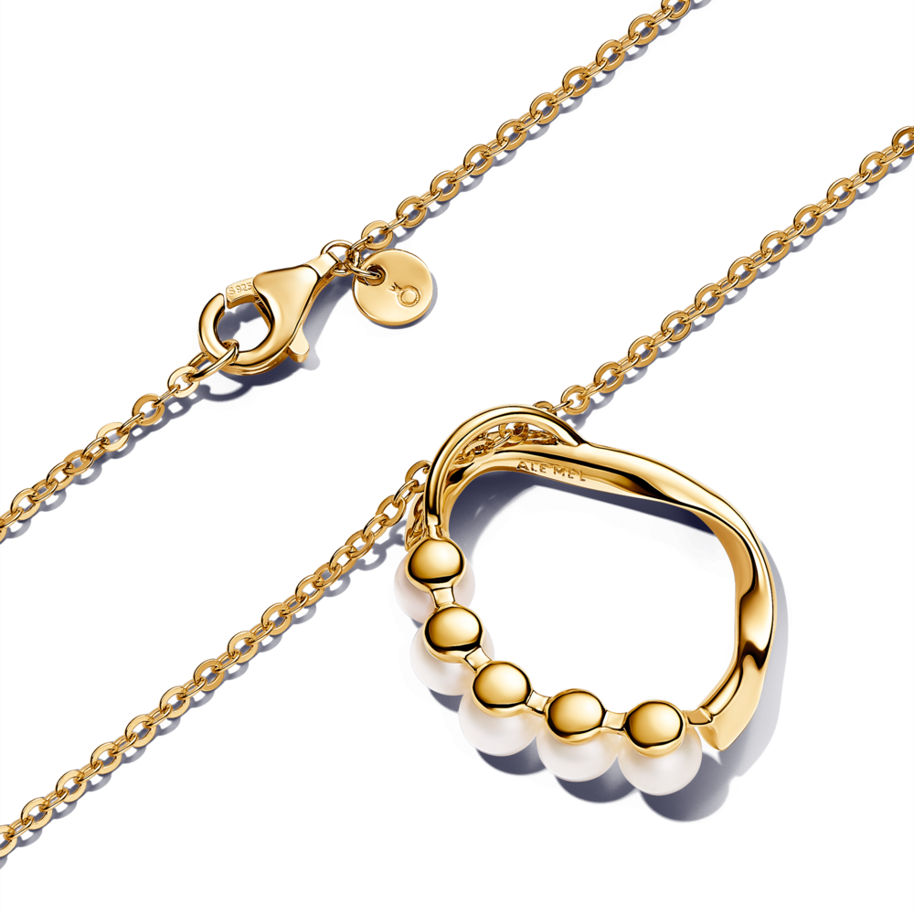 Pandora Essence 14k Gold-plated pearl necklace