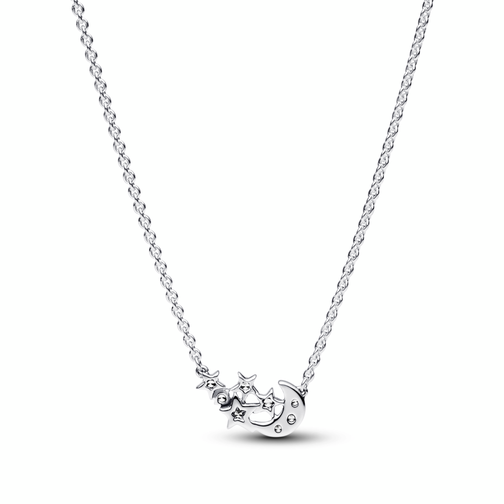 Sparkling Moon & Star Collier Necklace