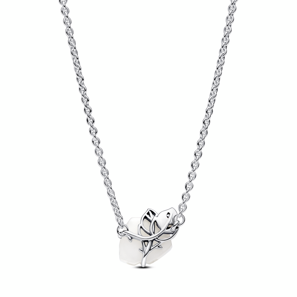 White Rose in Bloom Collier Necklace