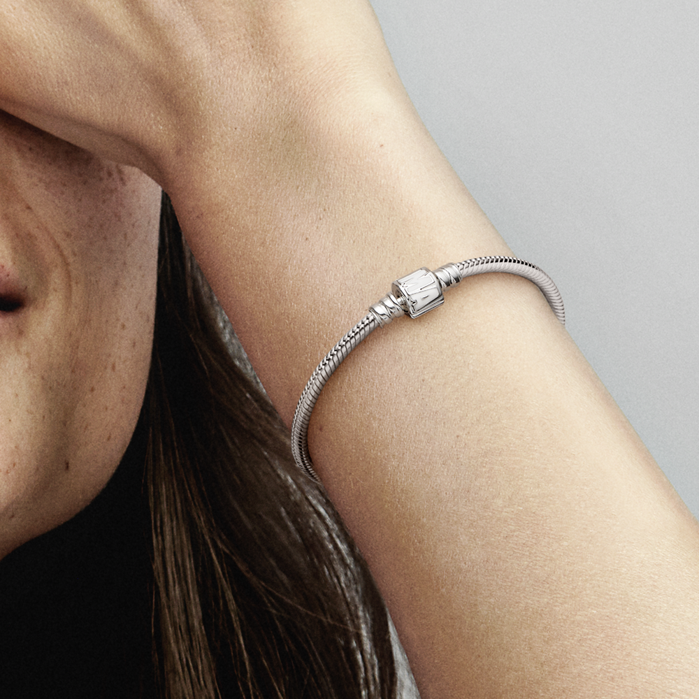 Pandora Moments Marvel Logo Clasp Snake Chain Bracelet