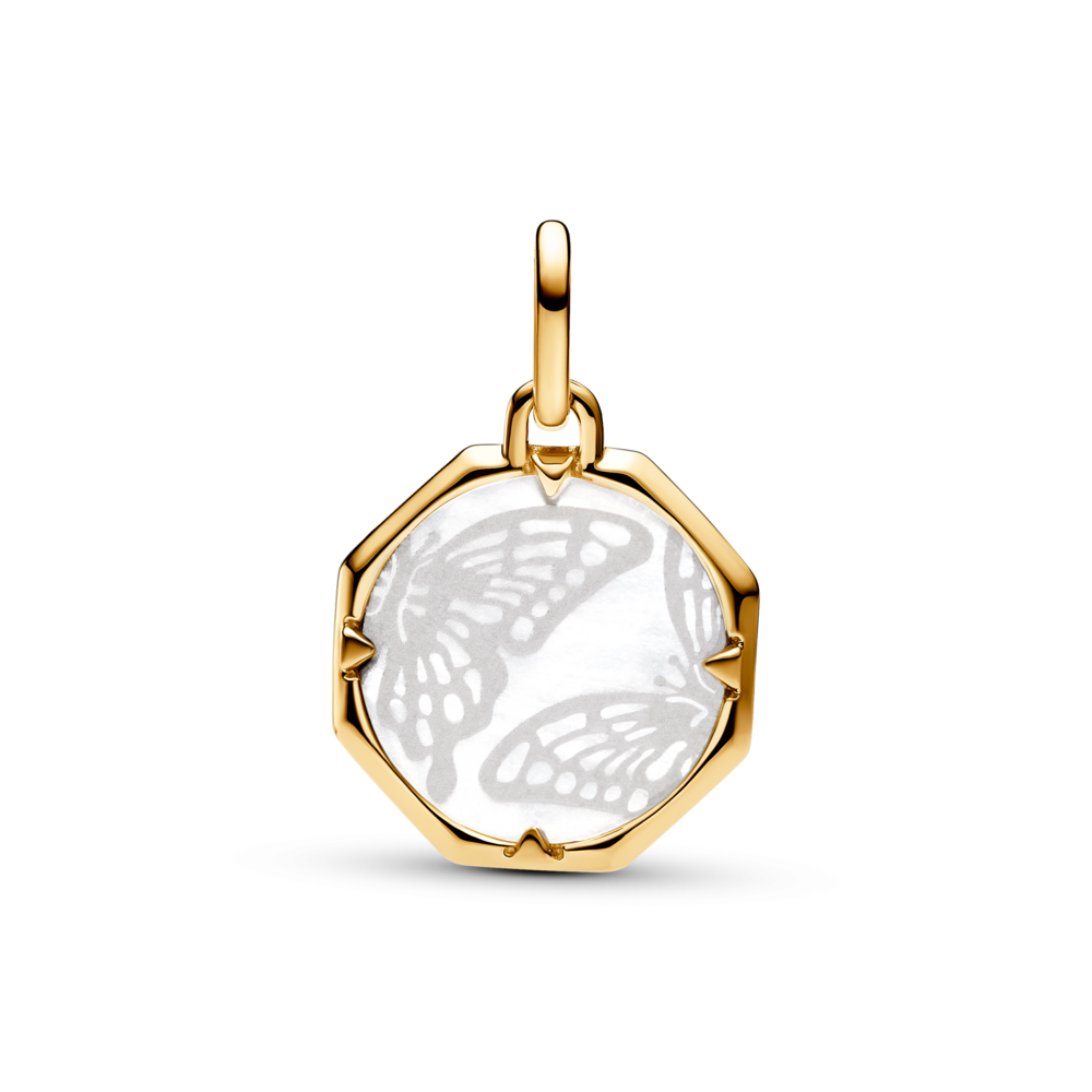 Pandora ME Pearlescent Butterfly Medallion Charm
14k gold plating