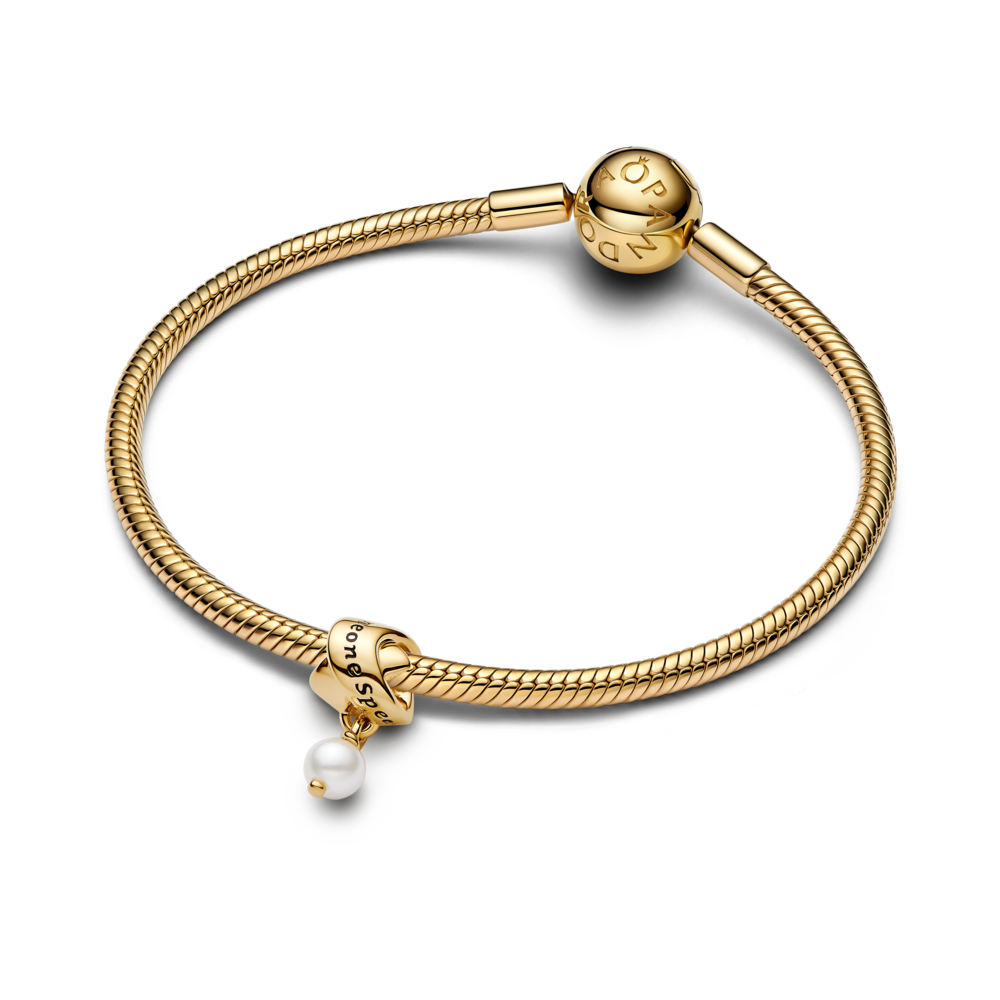Treated Freshwater Cultured Pearl Ribbon Charm