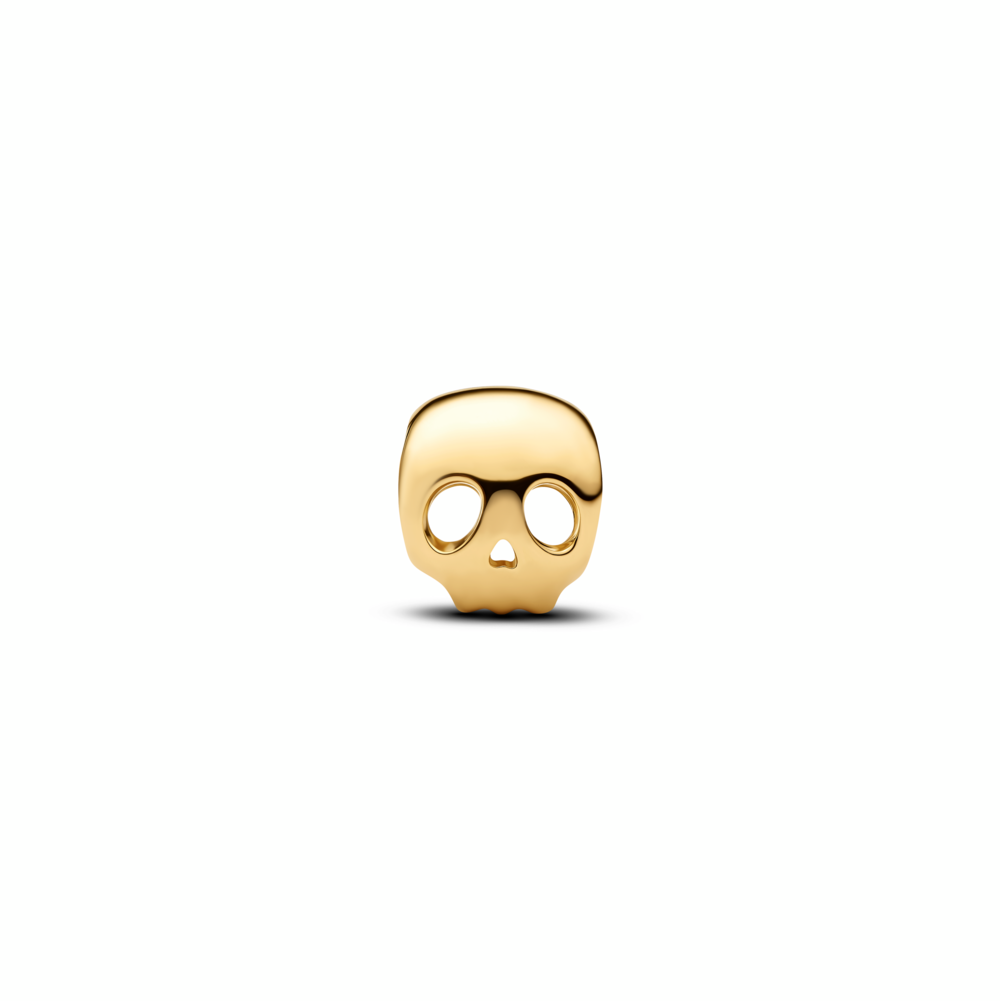 Skull 14k gold-plated mini charm