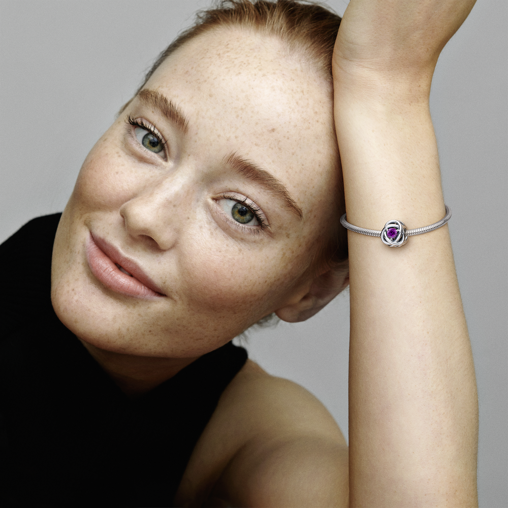 Purple Eternity Circle Charm
