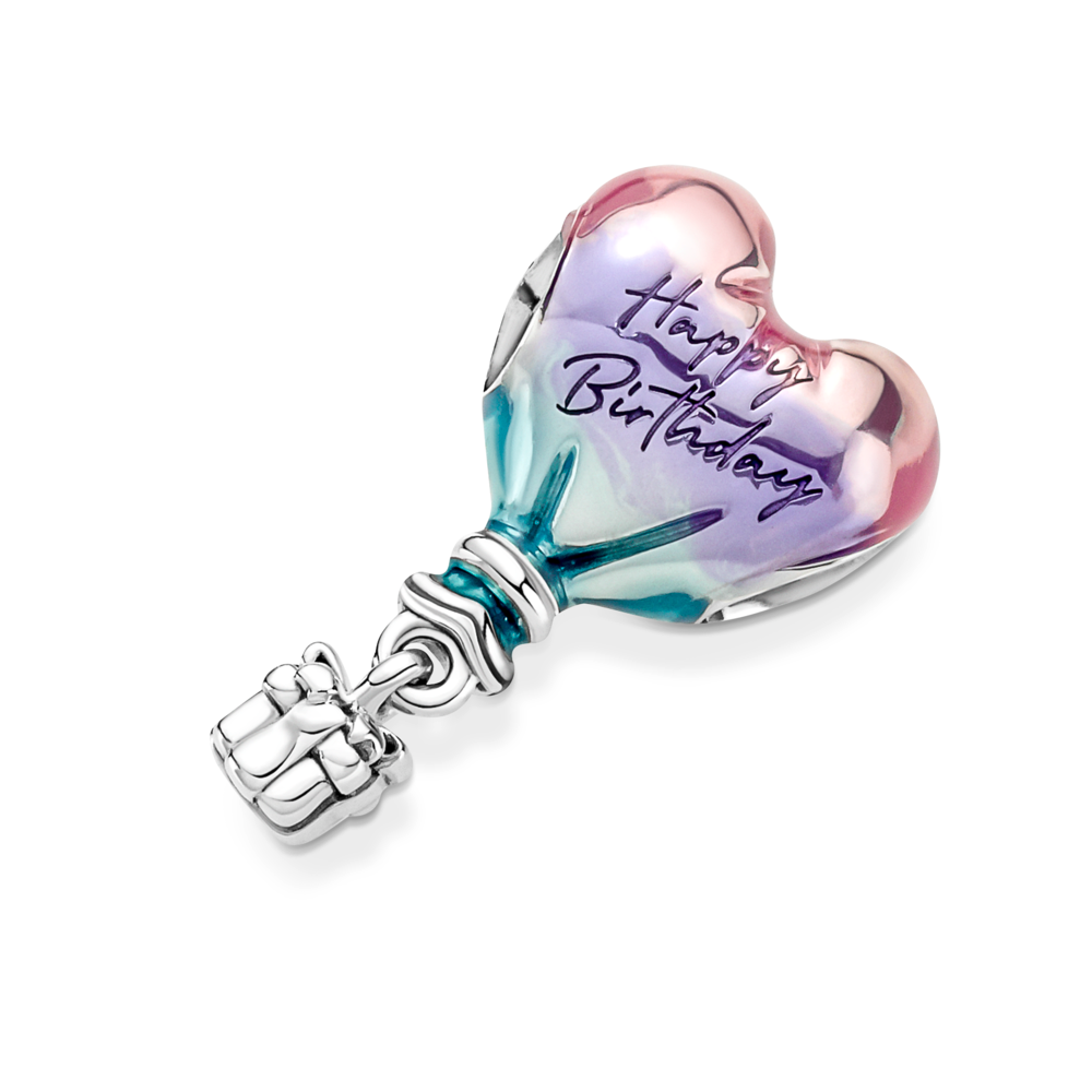 Happy Birthday Hot Air Balloon Charm