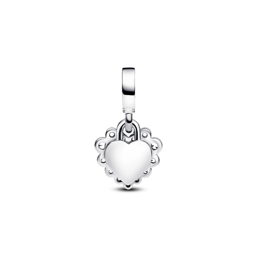 Sparkling Heart Double Dangle Charm