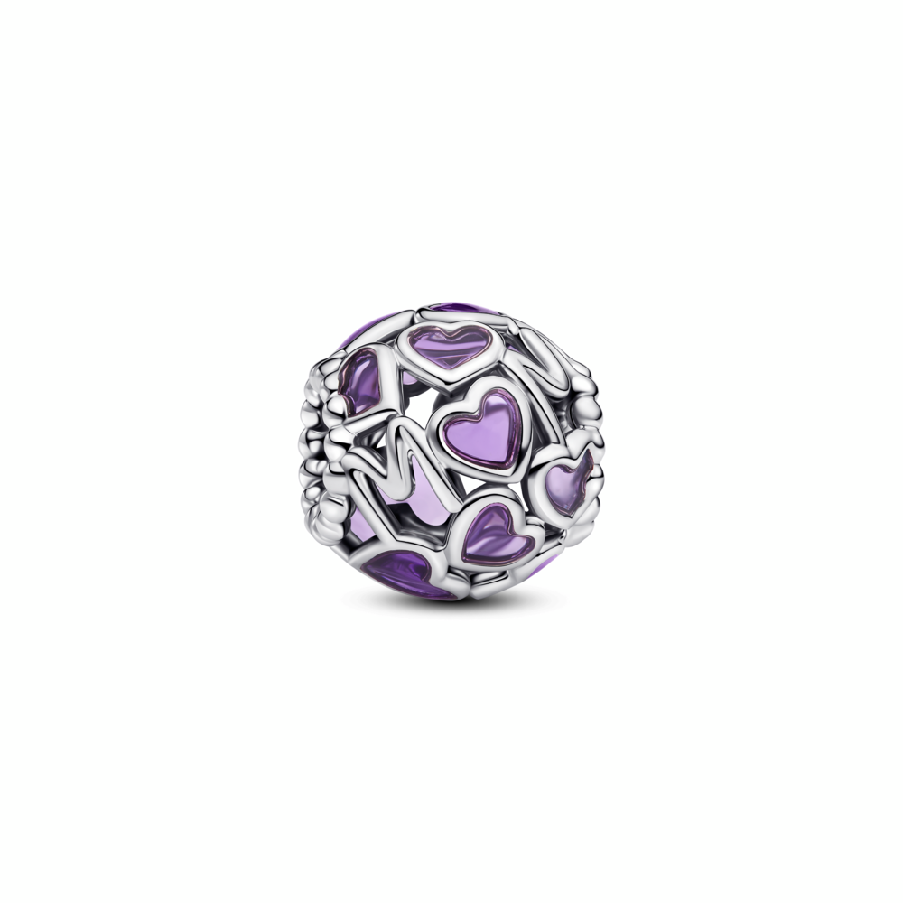 Openwork Hearts Mum Charm