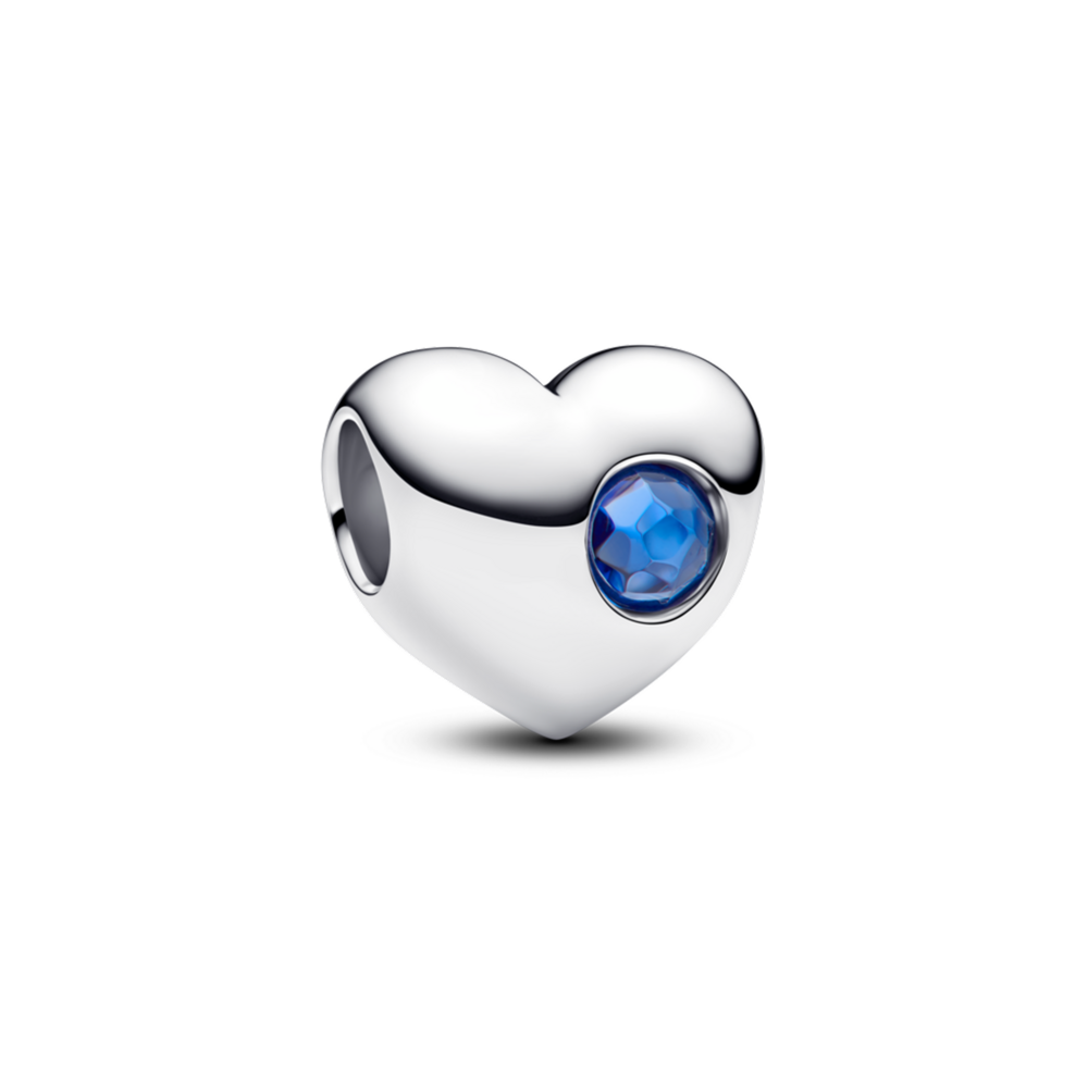 Engravable September Birthstone Heart Charm
Sterling silver