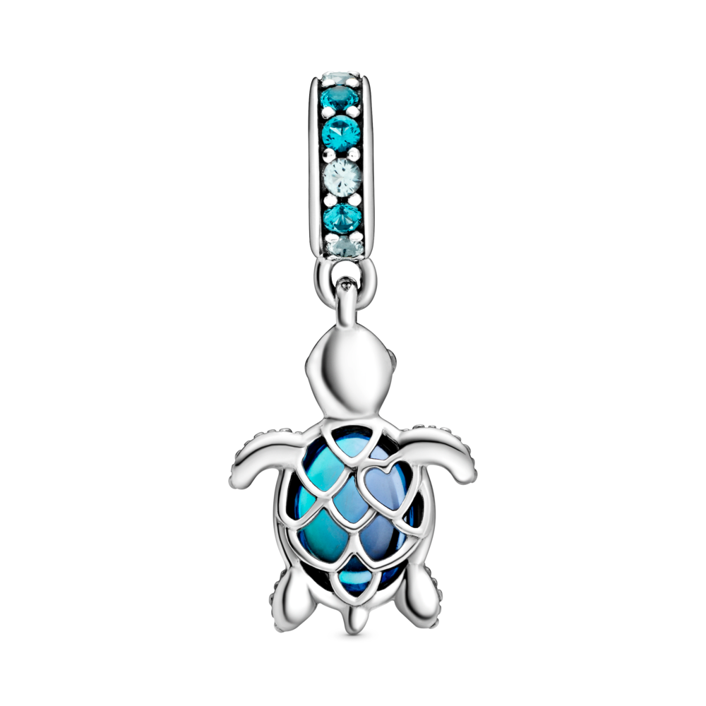 Murano Glass Sea Turtle Dangle Charm