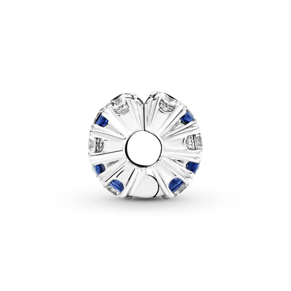 Clear & Blue Sparkling Clip Charm