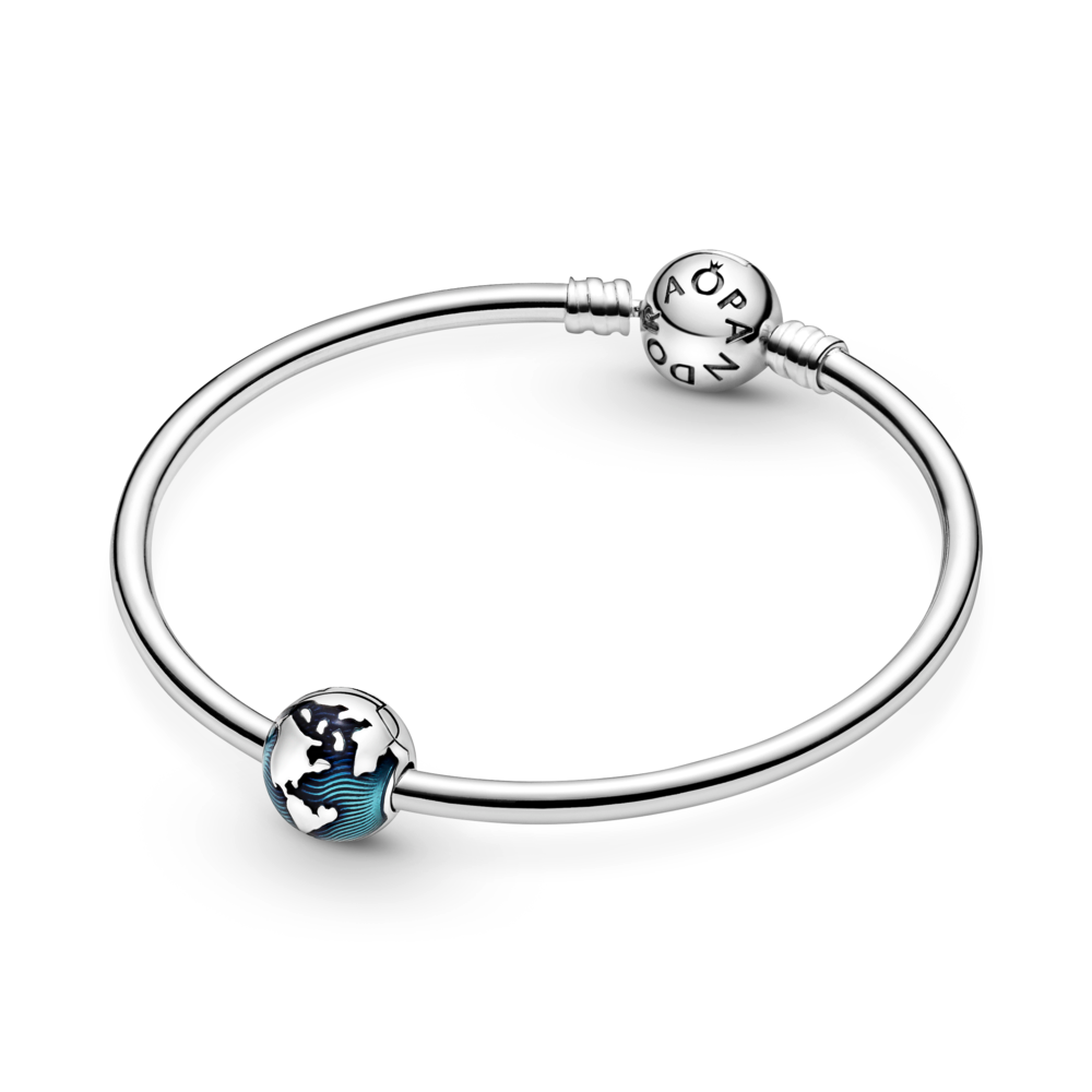 Blue Globe Clip Charm