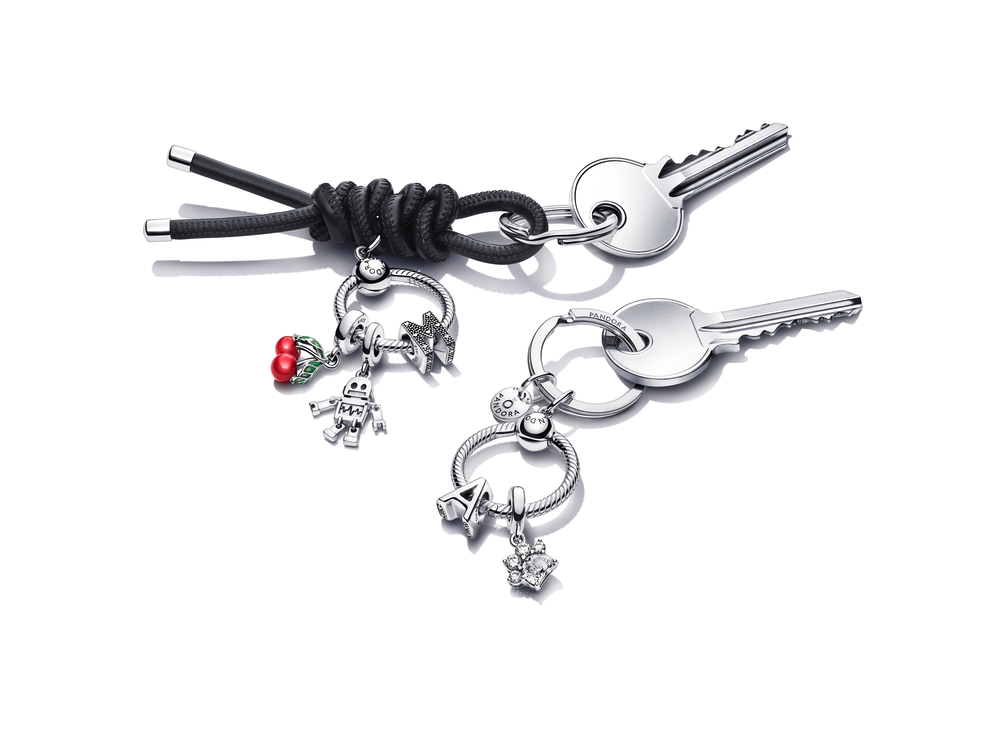 Sparkling Pet Paw Print Dangle Charm
