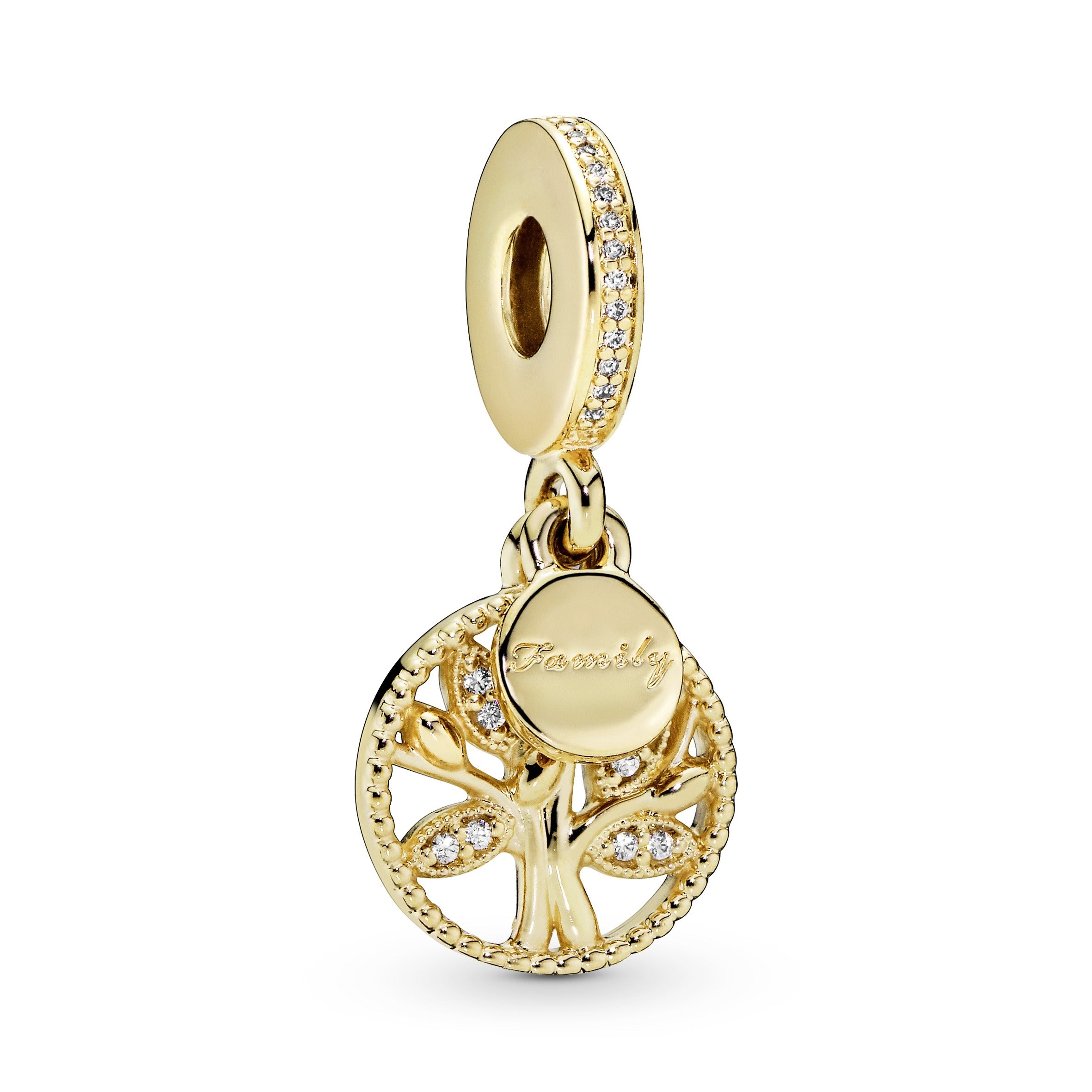 Sparkling Family Tree Dangle Charm