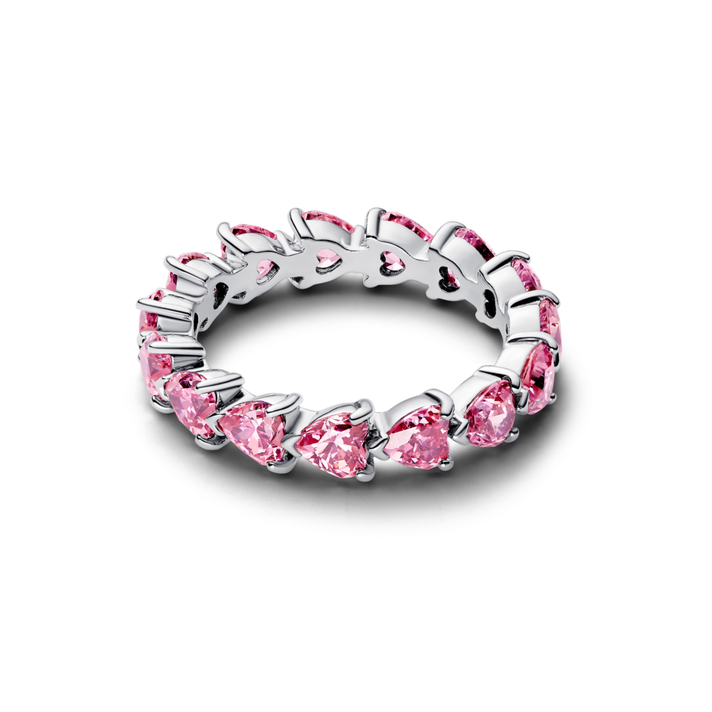 Pink Heart to Hearts Ring Set