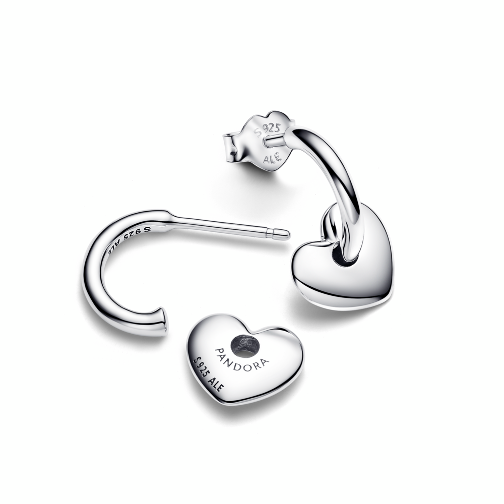 Heart Open Hoop Earrings
Sterling silver