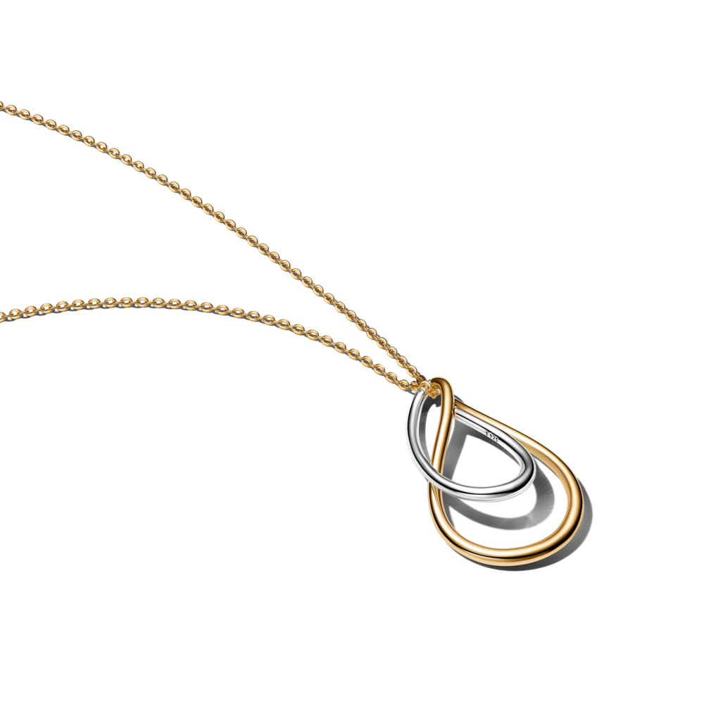 Sterling silver and 14k gold-plated pedant necklace