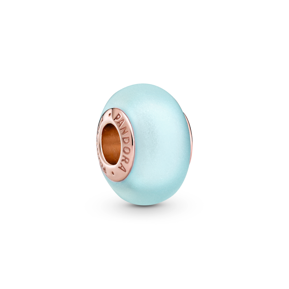 Matte Blue Murano Glass Charm