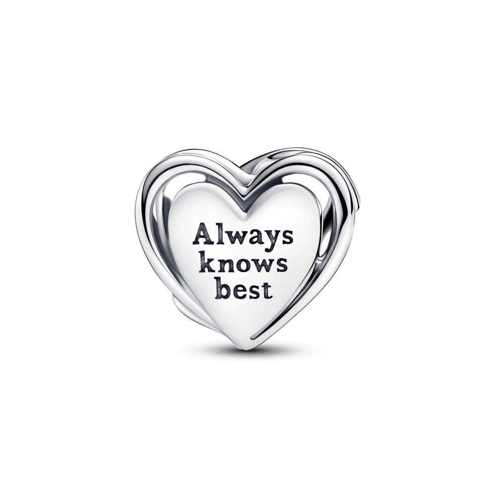 Openwork Mum & Heart Charm