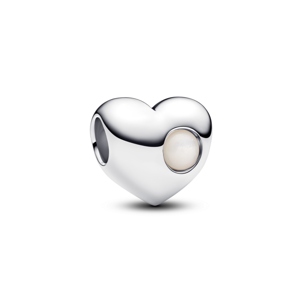 Engravable June Birthstone Heart Charm
Sterling silver