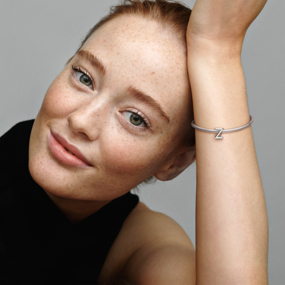 Letter Z silver charm