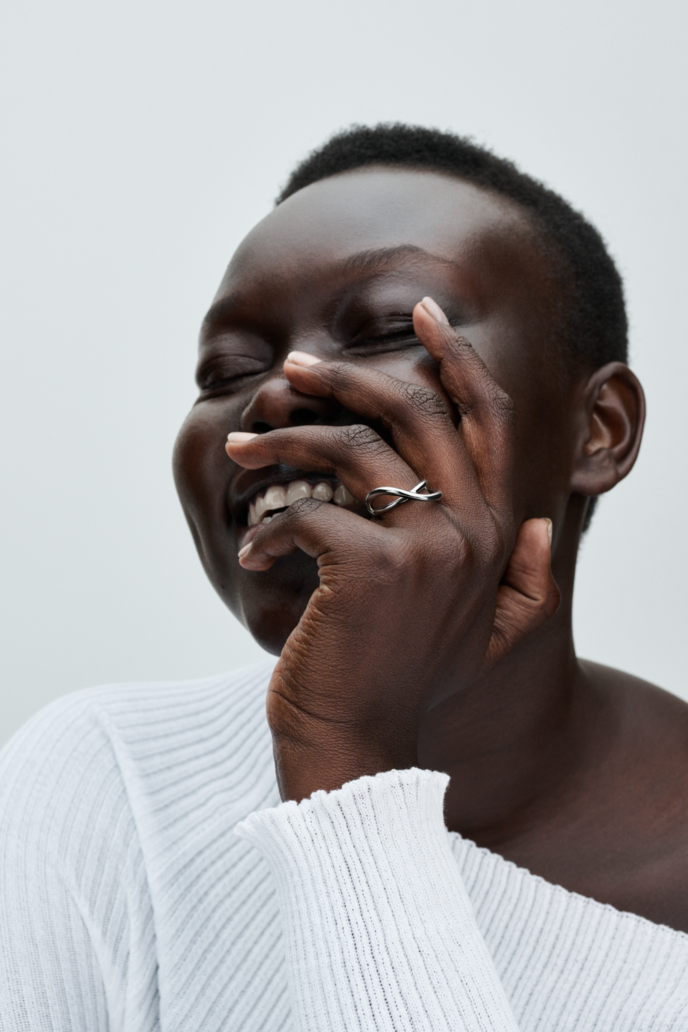 Organically Shaped Infinity Ring