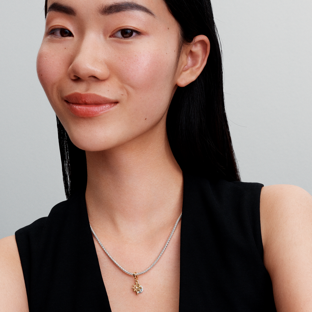 Engravable North Star Lab-grown Diamond Dangle Charm