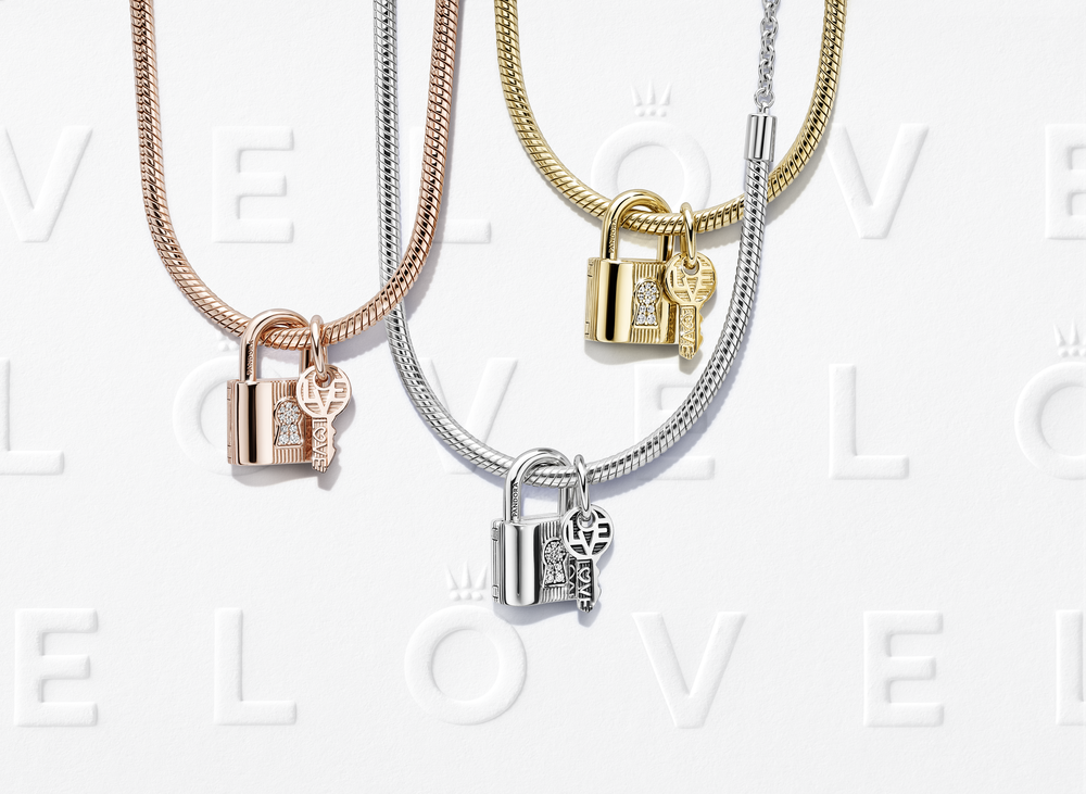 Padlock and Key Dangle Charm