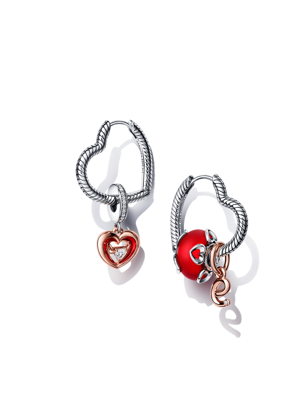 Two-tone Radiant Heart Dangle Charm